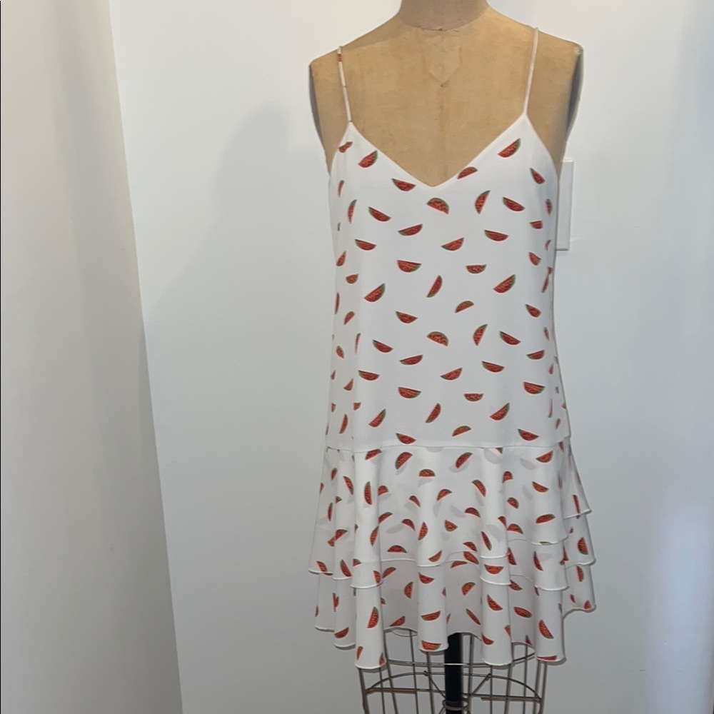Cooper & Ella White Watermelon Print Dress M